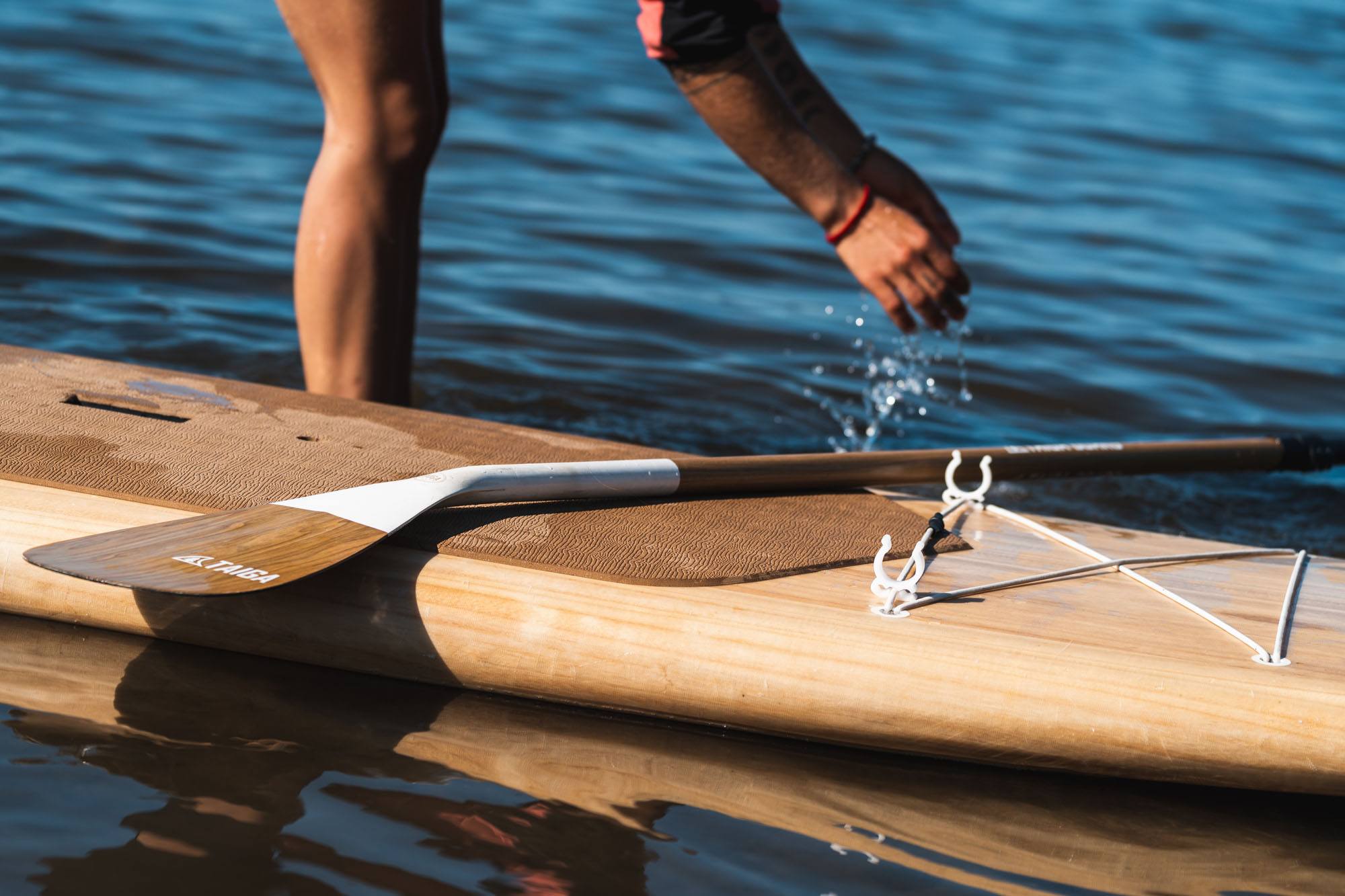 paddleboard floating on water